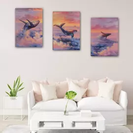 The author's oil triptych painting "Liberation"